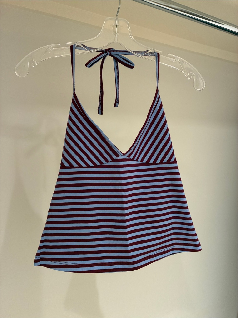 wild fable Blue & Burgundy Striped Halter Cami